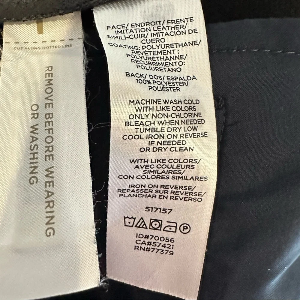 Ann Taylor Navy Faux Leather Trousers size 2 - Picture 9 of 11